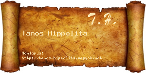 Tanos Hippolita névjegykártya